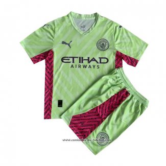 Camisola Manchester City Goleiro 23/24 Crianca Verde