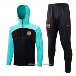 Fato de Treino Hoodie Barcelona 22/23 Azul y Preto