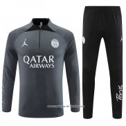 Sueter de Treinamento Paris Saint-Germain Jordan 23/24 Crianca Cinza