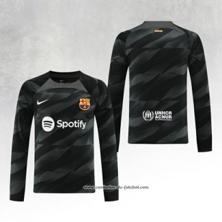 Camisola Barcelona Goleiro 23/24 Manga Comprida Preto