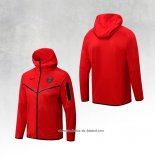 Jaqueta Hoodie Paris Saint-Germain 22/23 Vermelho