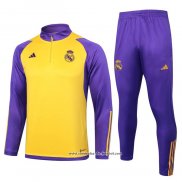 Sueter de Treinamento Real Madrid 23/24 Crianca Amarelo