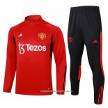 Sueter de Treinamento Manchester United 23/24 Crianca Vermelho