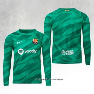 Camisola Barcelona Goleiro 23/24 Manga Comprida Verde