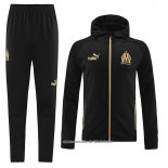 Fato de Treino Hoodie Olympique Marsella 22/23 Preto