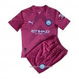 Camisola Manchester City Goleiro 22/23 Crianca Vermelho