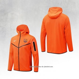 Jaqueta Hoodie Barcelona 22/23 Laranja