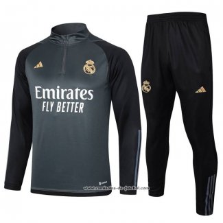 Sueter de Treinamento Real Madrid 23/24 Cinza