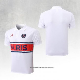 Camisola Polo del Paris Saint-Germain Jordan 22/23 Branco