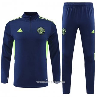 Sueter de Treinamento Manchester United 22/23 Azul y Verde