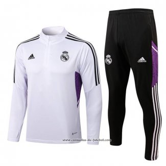 Sueter de Treinamento Real Madrid 22/23 Crianca Branco