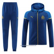 Fato de Treino Hoodie Olympique Marsella 23/24 Azul