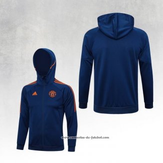 Jaqueta Hoodie Manchester United 23/24 Azul