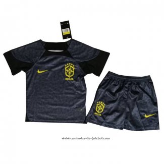 Camisola Brasil Goleiro 2022 Crianca Preto