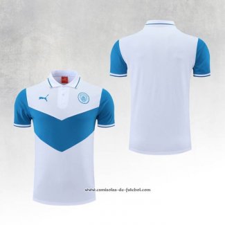 Camisola Polo del Manchester City 22/23 Azul y Branco