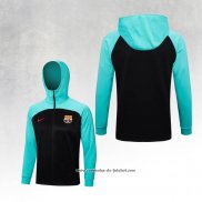 Jaqueta Hoodie Barcelona 22/23 Azul y Preto