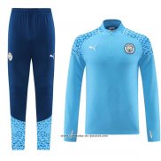 Sueter de Treinamento Manchester City 23/24 Azul Claro