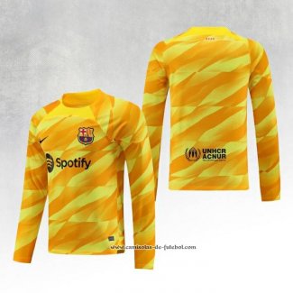 Camisola Barcelona Goleiro 23/24 Manga Comprida Amarelo