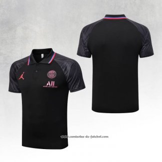 Camisola Polo del Paris Saint-Germain Jordan 22/23 Preto