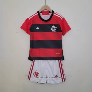 1º Camisola Flamengo 2023 Crianca