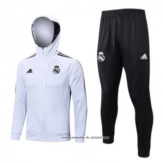 Fato de Treino Hoodie Real Madrid 22/23 Branco