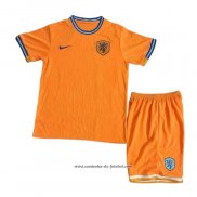 1º Camisola Holanda 2024 Crianca