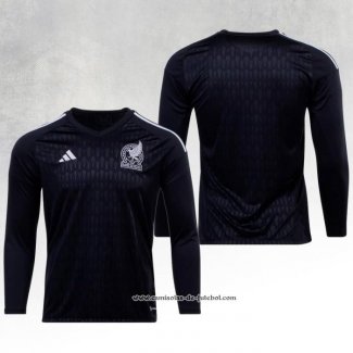 Camisola Mexico Goleiro 2022 Manga Comprida Preto