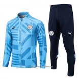 Jaqueta de Treinamento Manchester City 22/23 Azul Claro