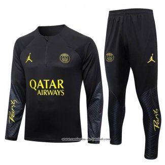 Sueter de Treinamento Paris Saint-Germain Jordan 23/24 Preto