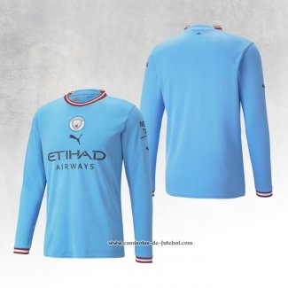 1º Camisola Manchester City 22/23 Manga Comprida