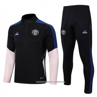 Sueter de Treinamento Manchester United 22/23 Preto y Rosa