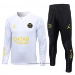 Sueter de Treinamento Paris Saint-Germain Jordan 23/24 Branco